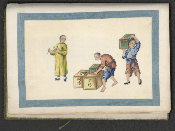 neznámý – miniaturní malba na rýžovém papíru 