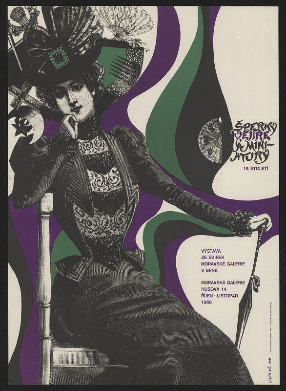 Jiří Hadlač – Šperky, vějíře a miniatury 19.století. Výstava ze sbírek Moravské galerie v Brně 1968 