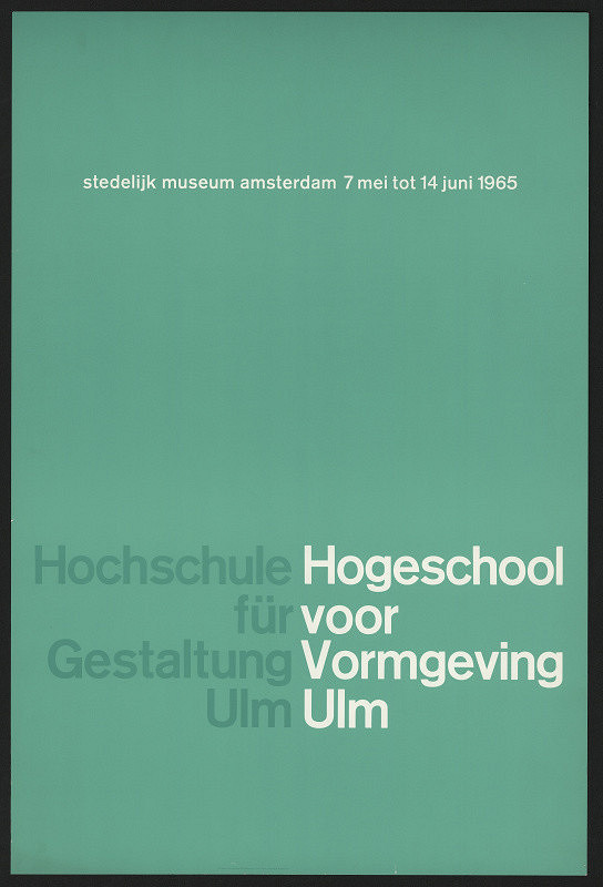 Wim (Willm Hendrick) Crouwel – Hochschule für Gestaltung Ulm 