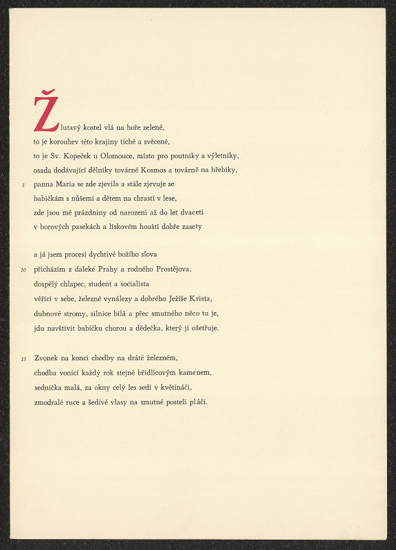 Jaroslav Sůra – J. Wolker, Svatý Kopeček 