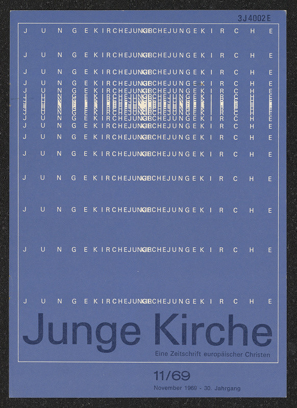 Bruno Pfäffli – Junge Kirche 11/69 
