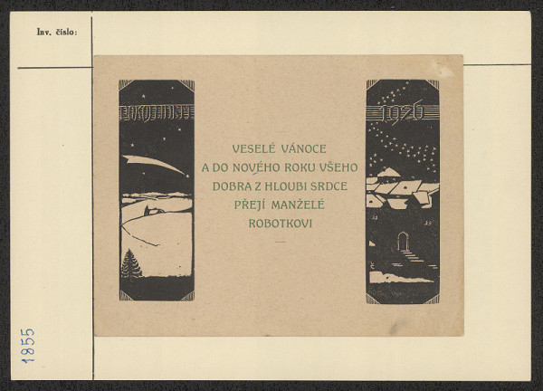neznámý – Novoročenka manželů Robotkových 