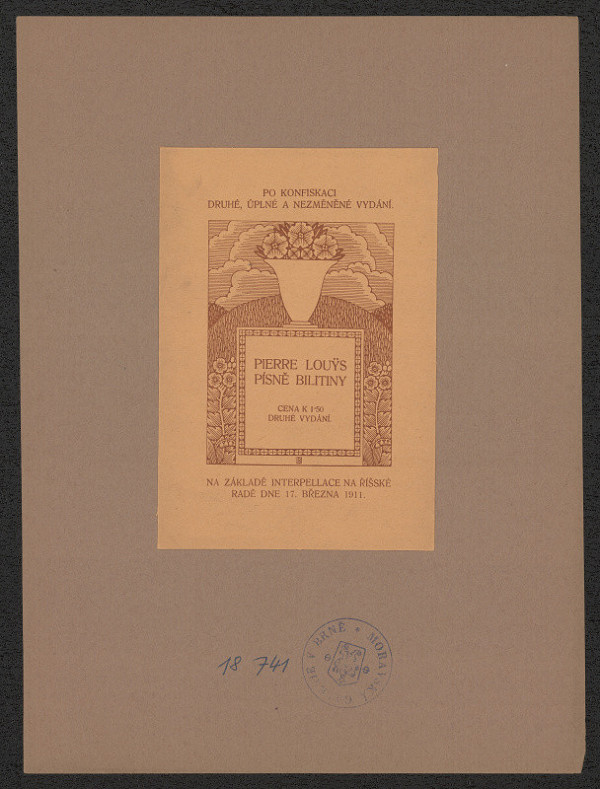 Jaroslav Benda – Louys - Píseň Bilitiny 