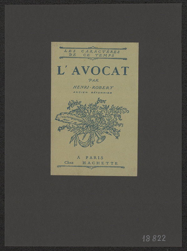 Jan Konůpek – Henri-Robert - L´avocat 