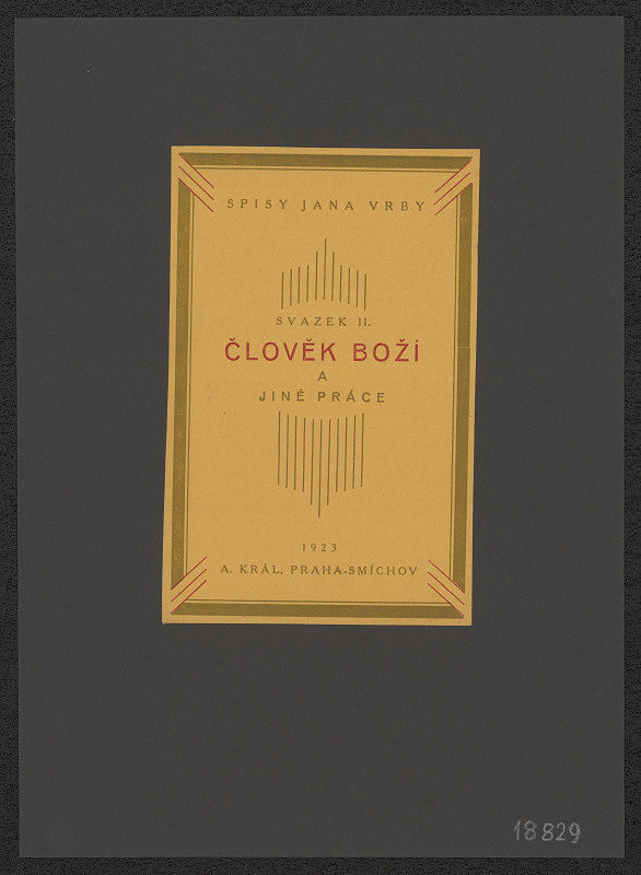 Jan Konůpek – Vrba - Člověk Boží a jiné práce 