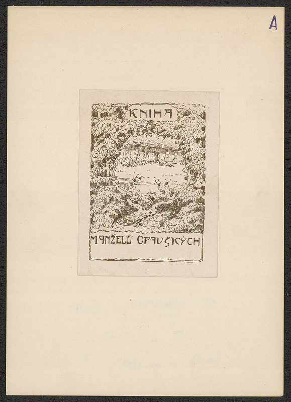 neznámý – Exlibris manželů Opavských 