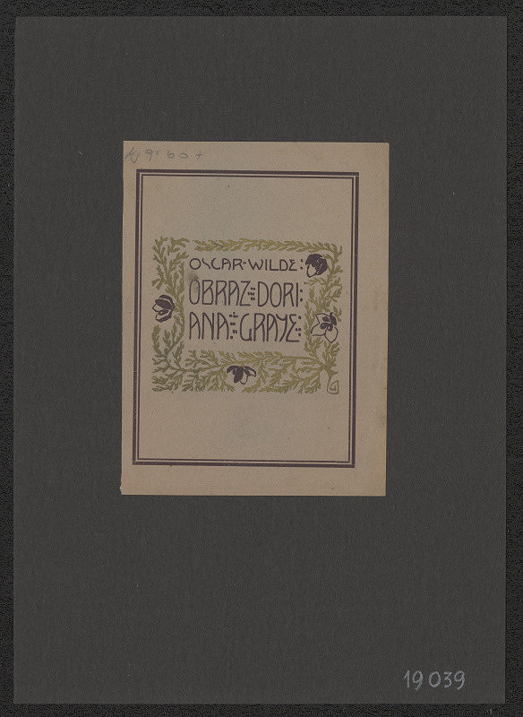Bořivoj Hnátek – Wilde - Obraz Doriana Graye 