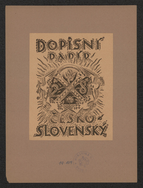 neznámý – Dopisní papír československý 