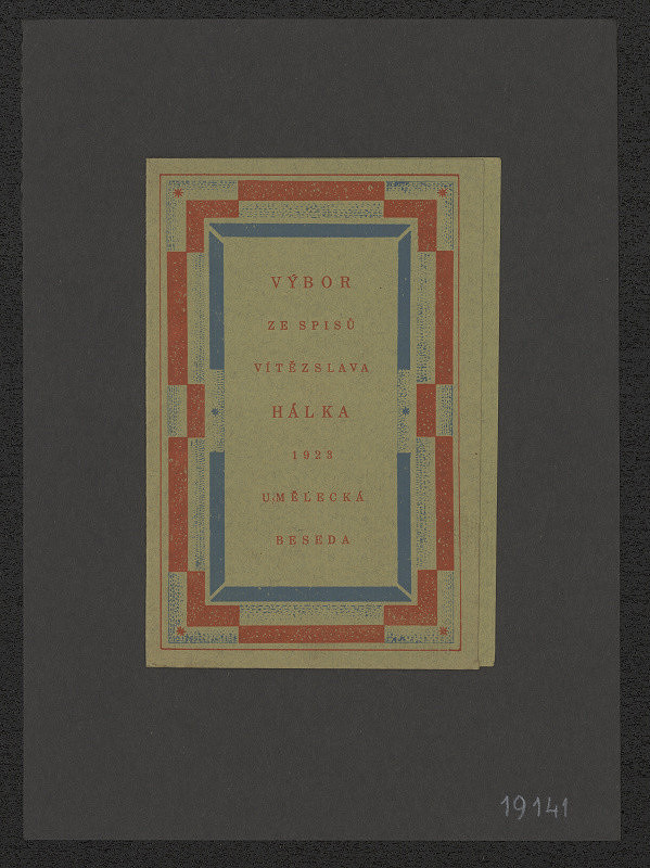 neznámý – Výbor ze spisů Vítězslava Hálka 