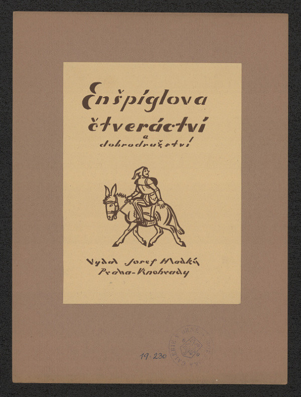 neznámý – Enšpíglova čtveráctví a dobrodružství 
