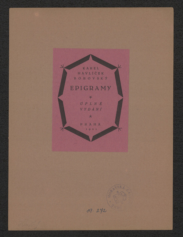  – K.H. Borovský, Epigramy 