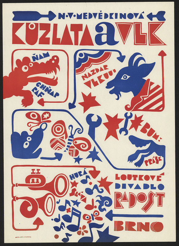 Václav Houf – Kůzlata a vlk. Loutkové divadlo Radost Brno 