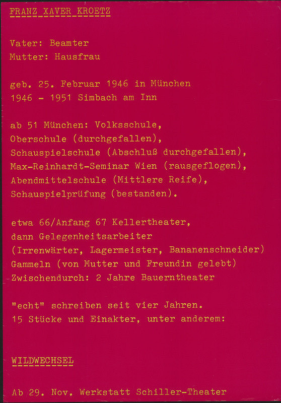 neznámý – Franz Xaver Kroetz 