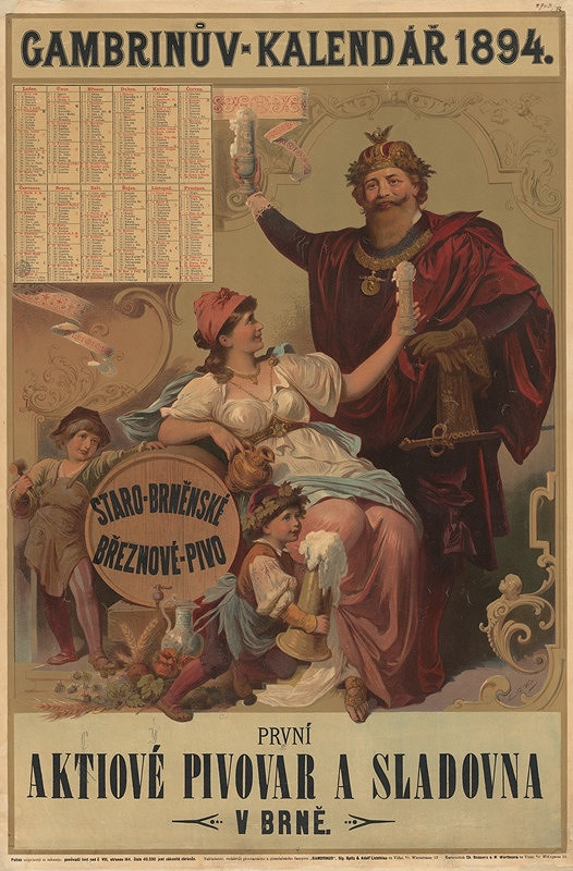Franz Th. Würbel – Gambrinův kalendář 1894 