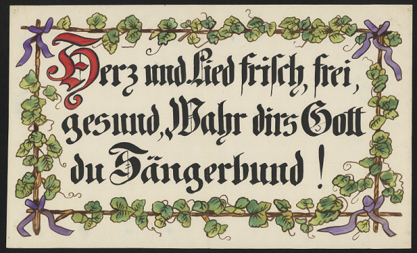 neznámý – Herz und Lied frisch… 