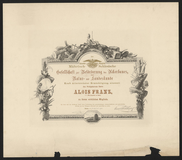 Georg (Jiří) Döbler – Gesellschaft zur beförderung des Acherbaues 