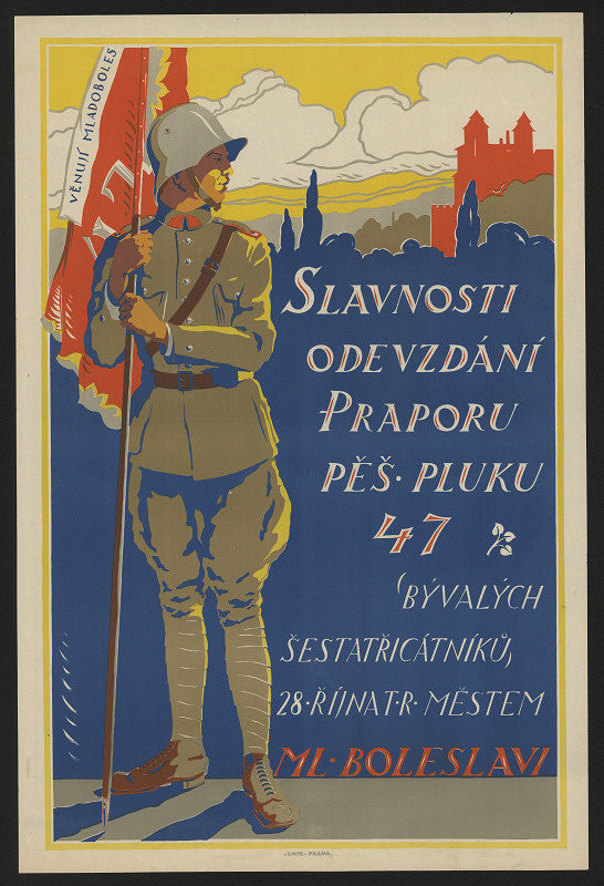 neznámý – Slavnost odevzdání praporu pěš. pl. 47. Ml. Boleslavi 