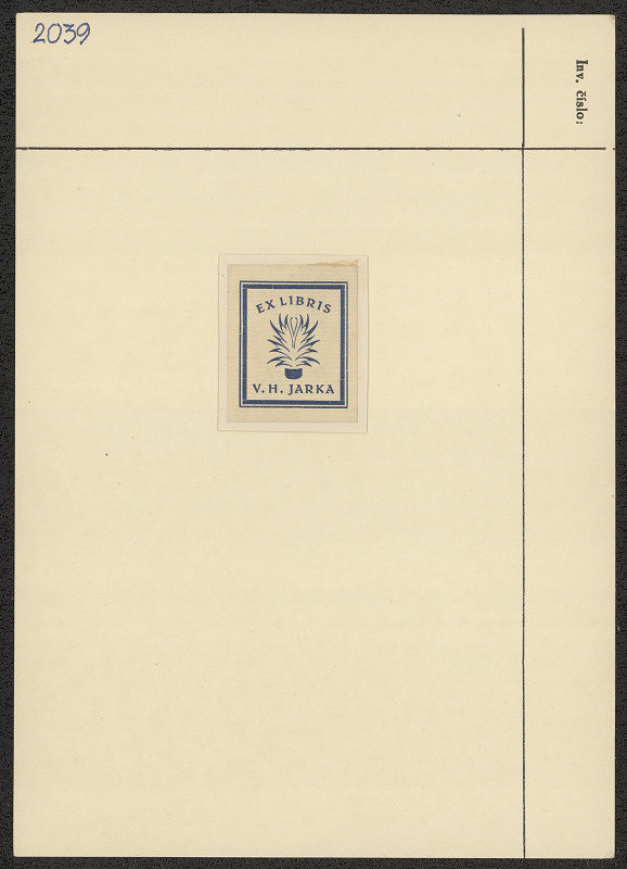 neznámý – V. H. Jarka 