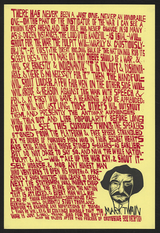 Paul Peter Piech – Mark Twain, There has never been a just one. 