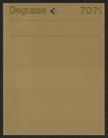 Kurt Weidemann – Degussa 70/71 