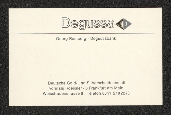 Kurt Weidemann – Degussa 