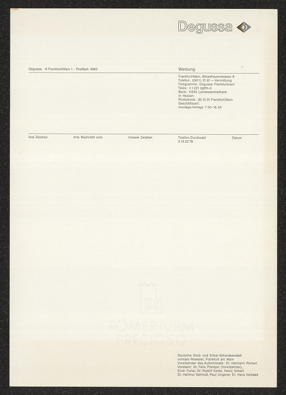 Kurt Weidemann – Degussa 