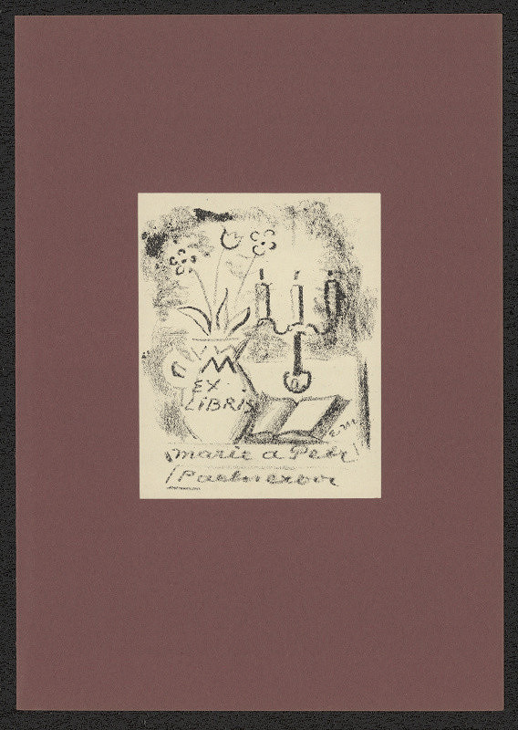 Eduard Milén – Ex libris Maria a Petr Packnerovi 
