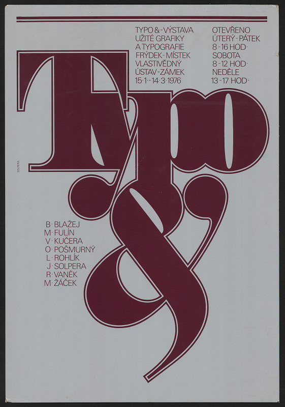 Jan Solpera – Typo &