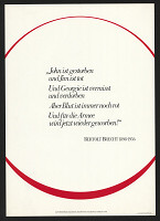 Gert Jacobsson – Bertold Brecht 1898-1956 