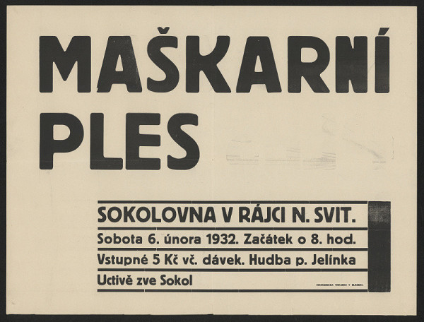 Antonín Jero – Maškarní ples v Rájci n. Svit. 