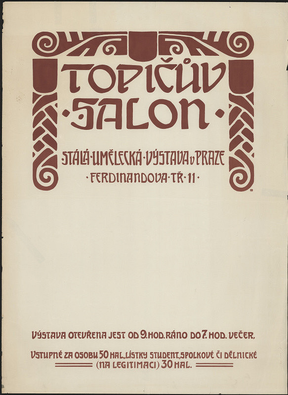 neznámý – Topičův salon, stálá umělecká výstava v Praze 