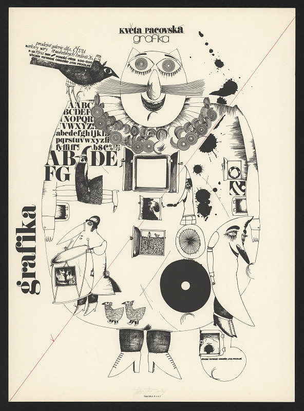 Květa Pacovská – Grafika. Galerie Díla Karlovy Vary 1984 