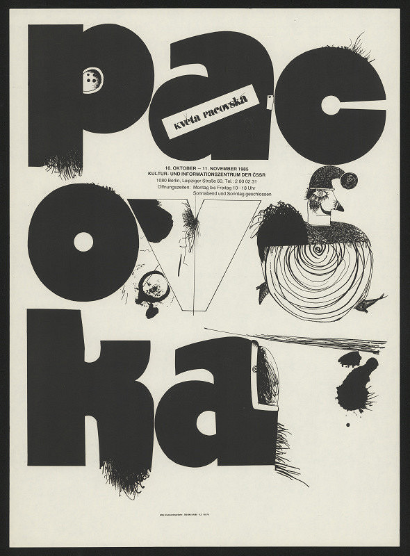 Květa Pacovská – Květa Pacovská, Kultur- und Informationszentrum der ČSSR Berlin 