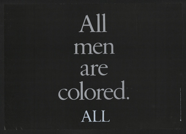 Wolfgang Geisler – All men are colored. All. 