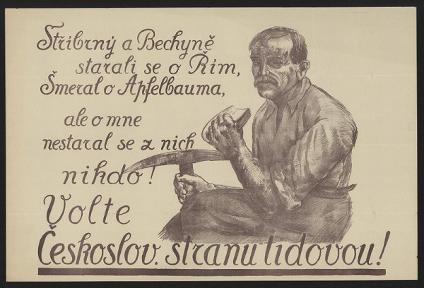 neznámý – Volte českosl. stranu lidovou! 