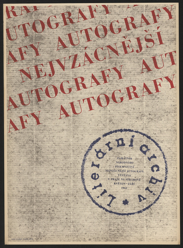 Milan Kodejš – Autografy - Literární archiv, Památník národního písemcnictví Praha 