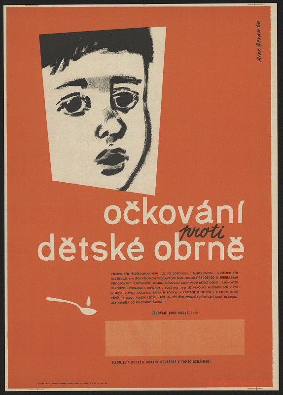 Alex Beran – Očkování proti dětské obrně, Krajské ústředí zdravotnické osvěty Liberec 