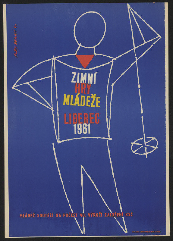 Alex Beran – Zimní hry mládeže 1961. Mládež soutěží na počest 40. výročí založení KSČ 