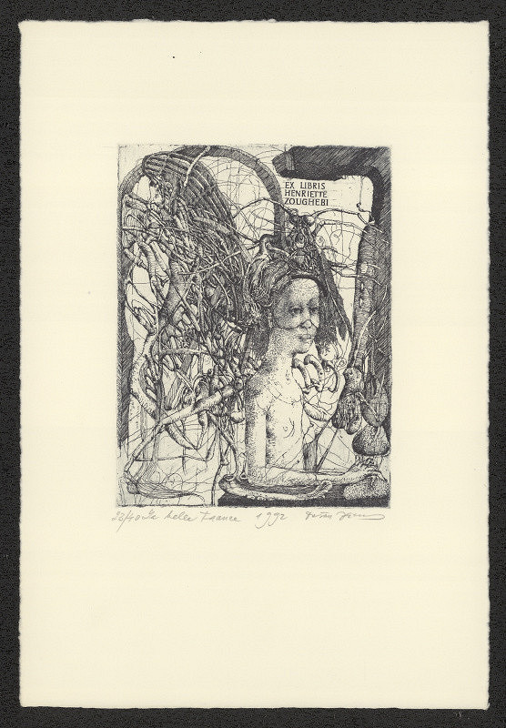 Dušan Kállay – Ex libris Henriette Doughebi, La belle France 