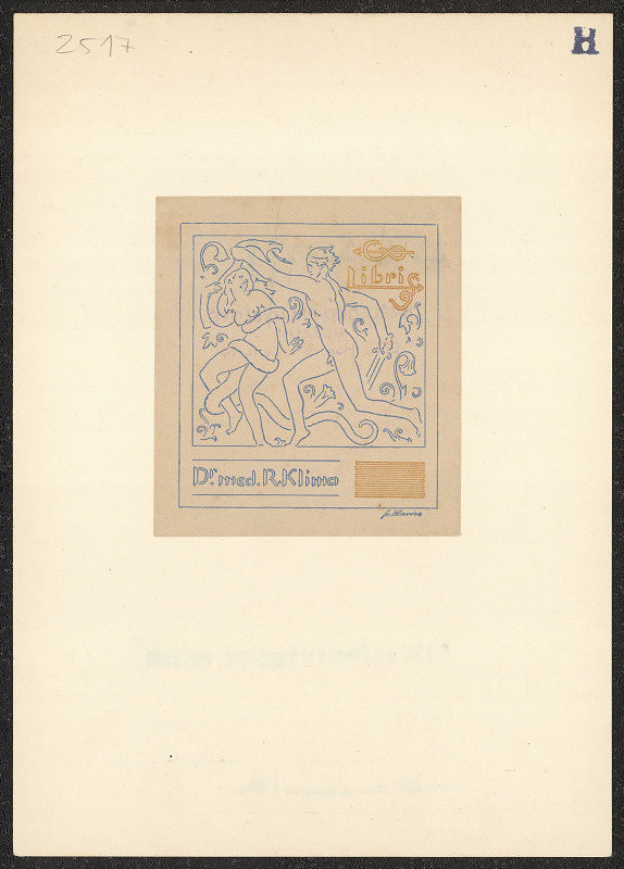 František Hlavica – Ex libris Dr. med. R. Klima 