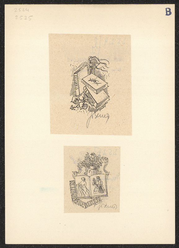 Josef Beneš – Ex libris Fr. Polanský 