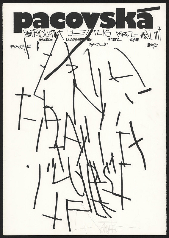 Květa Pacovská – K. P. Exhibition Stadtbibliothek Leipzig 