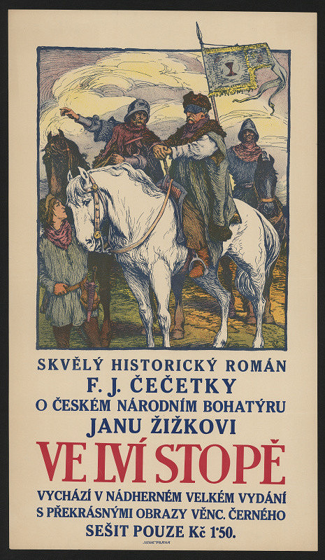 neznámý – Plakát na román F J. Čečetky, Ve lví stopě 