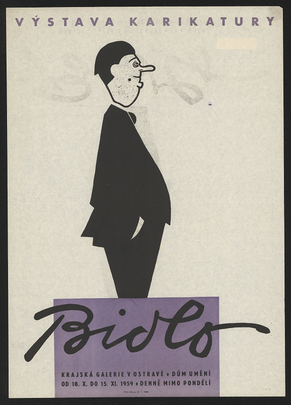 neznámý – Bidlo - výstava karikatury 