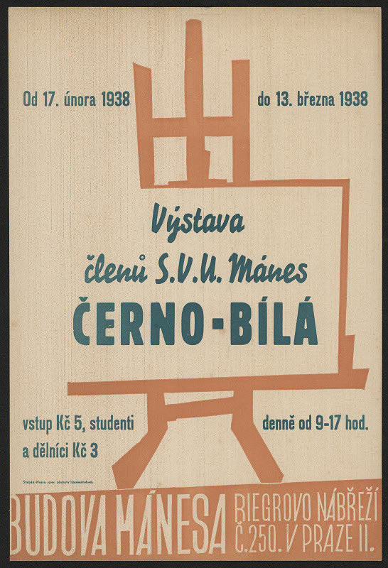 neznámý – Výstava členů S.V.U. Mánes. Černo-bílá. 