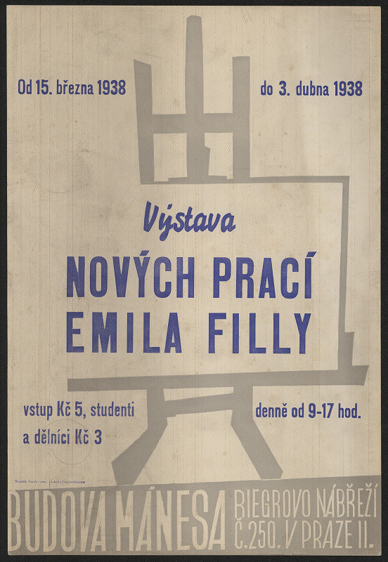 neznámý – Výstava nových prací Emila Filly. Budova Mánesa. 