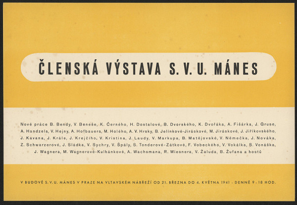 neznámý – Členská výstava S.V.U.Mánes 