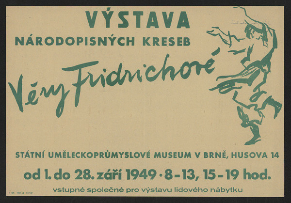  – výstava národpisných kreseb Věry Fridrichové 