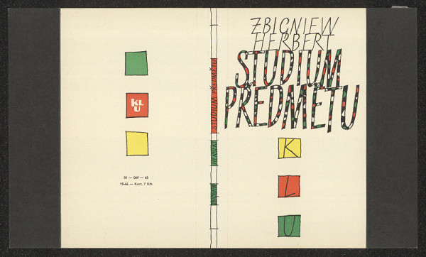Václav Bláha – Zbigniew Herbert - Studium předmětu 