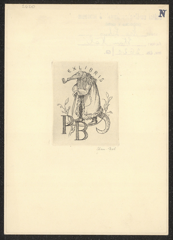 Stano Nol – Ex libris PB  (Petr Bezruč) 